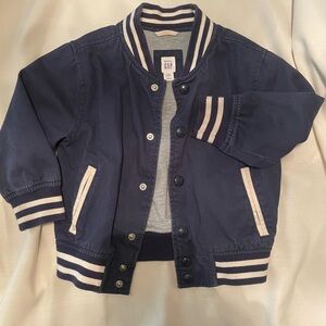 GAP Kids Dark Blue Jacket with Stripes